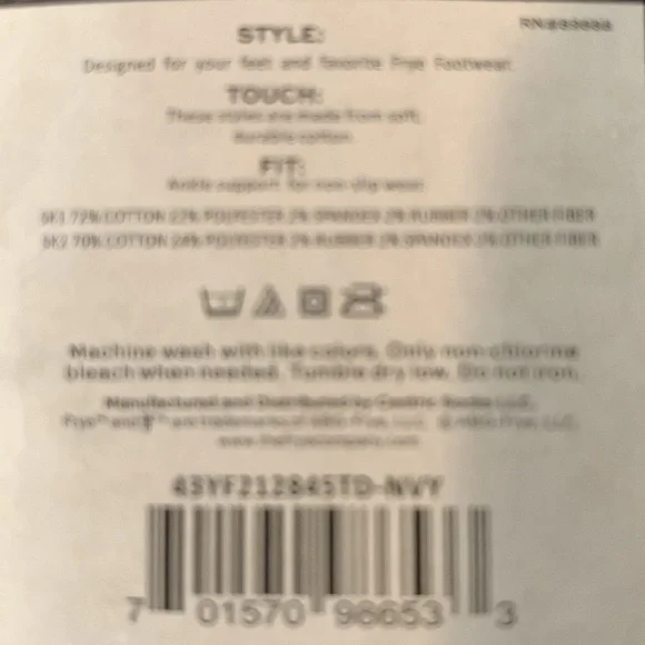 Frye men’s crew socks 2 pairs Blue Gray - Picture 2 of 3